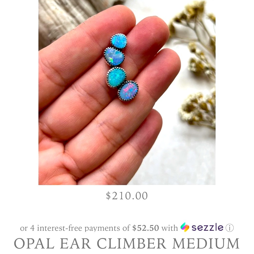Paloma Stipp Ear Climber Opal
